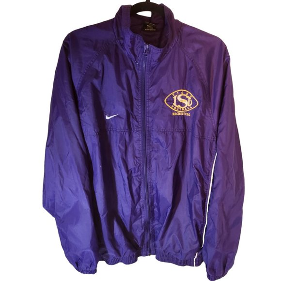 LSU Tigers NIKE Football Recruiting Windbreaker Varsity Jacket Men's Large